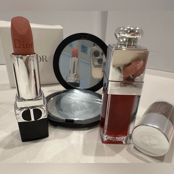🎟️ NWT RARE DIOR BEAUTY QUILTED MIRROR 5 PIECE BUNDLE - Picture 4 of 7